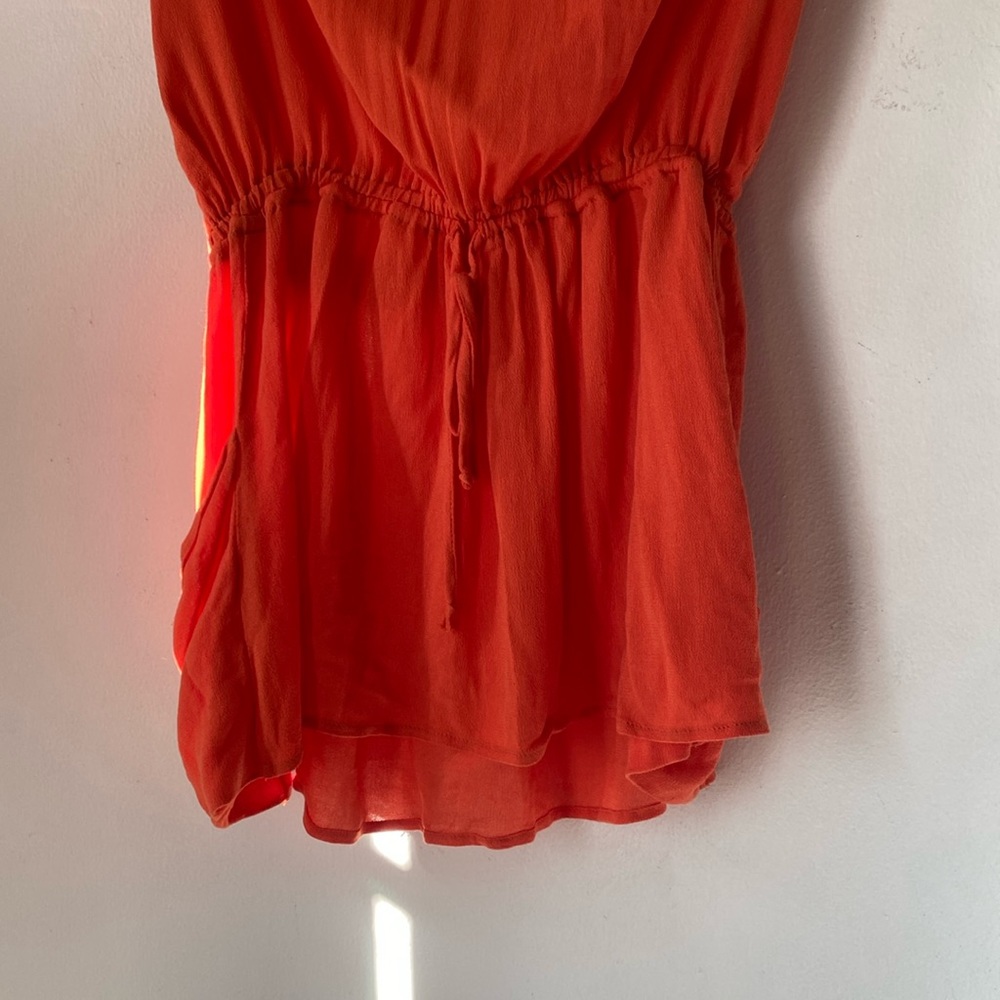 Blue Life Planet S Orange Halter Island Life Mini Dress - Picture 5 of 10
